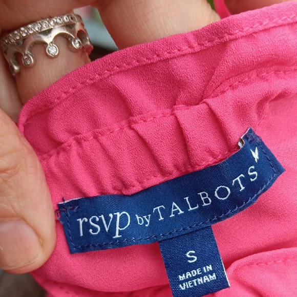 Talbots Fuchsia Ruffle Blouse - Picture 6 of 10